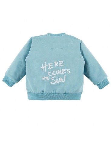 Eevi bluza dresowa niemowlęca bawełniana rozpinana Sahara niebieska