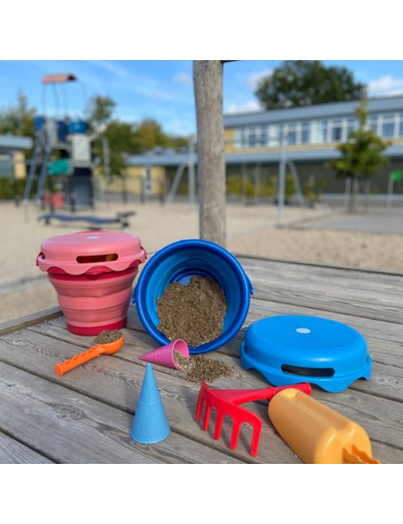 Travel Zestaw zabawek do piaskownicy 7szt CompacToys niebieski