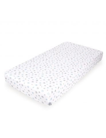 Ceba Prześcieradło jersey z gumką 120x60 Blue Stars