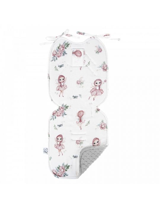 Bonjour Cherie wkładka do wózka bambusowa Wróżki Minky glacier gray