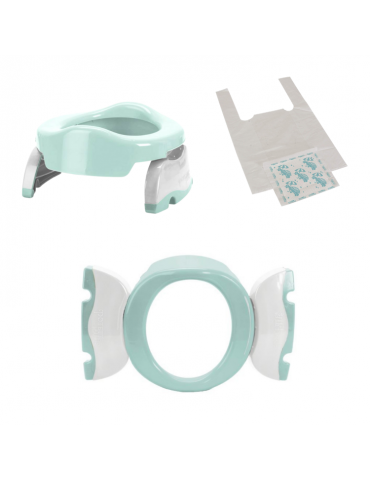 Potette Plus Nocnik turystyczny - nakładka na wc 2w1 miętowo-biały
