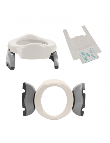 Potette Plus Nocnik turystyczny - nakładka na wc 2w1 szaro-biały