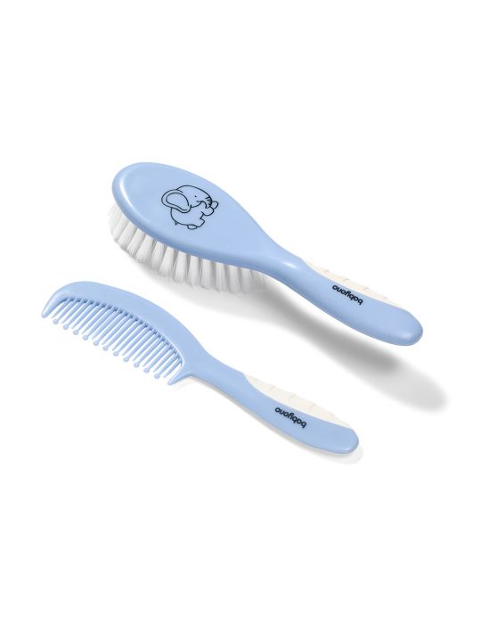 BabyOno Szczotka i grzebień do włosów dla dzieci i niemowląt miękkie włosie niebieska