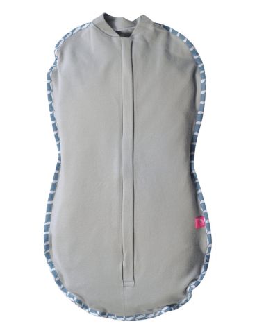 Motherhood Otulaczek Zip&Swaddle rozmiar 1 ( 2,5-5kg ) szary Classic niebieski
