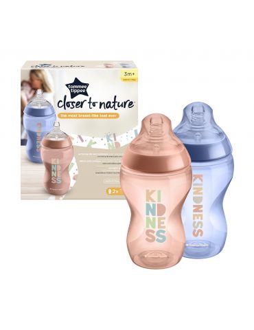 Tommee Tippee Butelka dekorowana 2x340ml Kindness