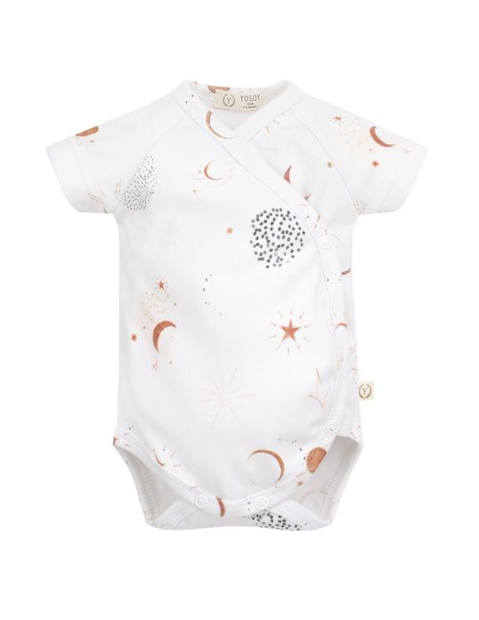 Yosoy Body niemowlęce z krótkim rękawem bawełna organiczna Sky Stars