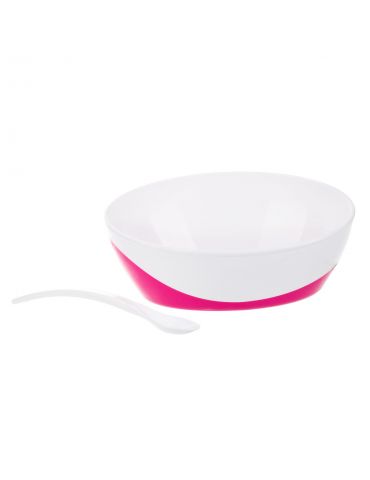 Canpol Babies Miseczka z pokrywką i łyżeczką Krówka