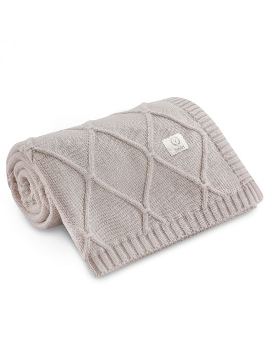 Yosoy Kocyk bawełniany Diamonds Light beige