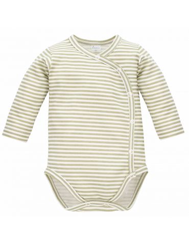 Pinokio Body niemowlęce bawełniane rozpinane długi rękaw Olivier ecru