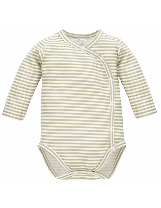 Pinokio Body niemowlęce bawełniane rozpinane długi rękaw Olivier ecru