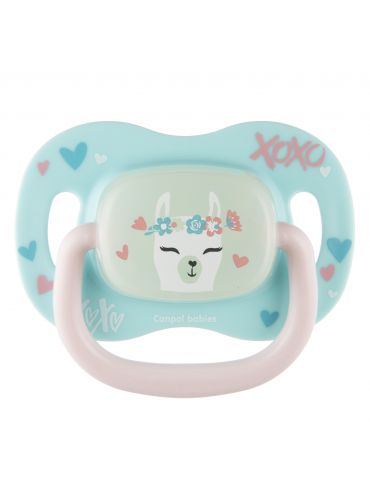 Canpol babies Smoczek silikonowy symetryczny Exotic 0-6m Lama