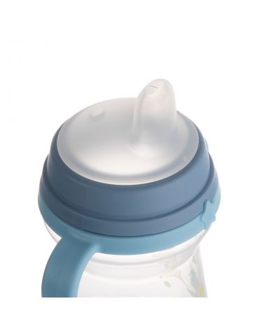 Canpol babies Kubek niekapek z silikonowym ustnikiem Bonjour Paris 250ml Blue