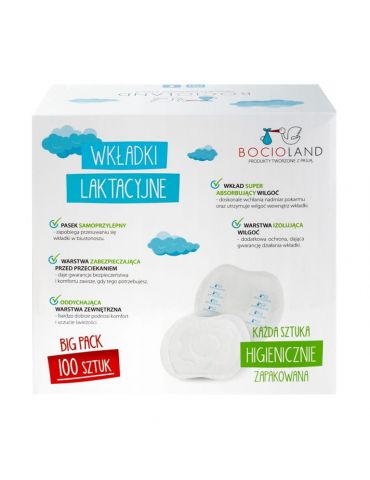 Bocioland wkładki laktacyjne big pack 100szt