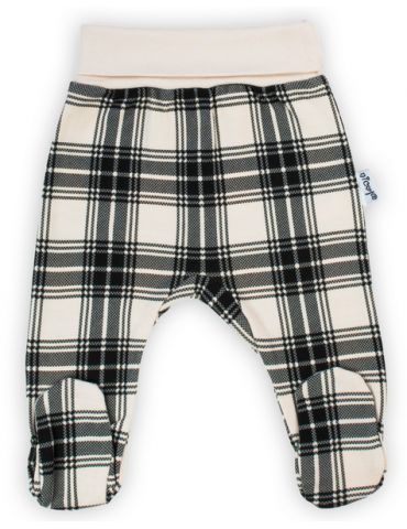 Nicol półśpioch niemowlęcy bawełniany w kratkę beż czarny