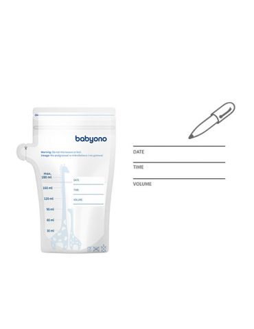 BabyOno Woreczki do przechowywania pokarmu 180ml 30 sztuk BabyOno Woreczki do przechowywania pokarmu 180ml 30 sztuk