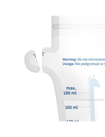 BabyOno Woreczki do przechowywania pokarmu 180ml 30 sztuk BabyOno Woreczki do przechowywania pokarmu 180ml 30 sztuk