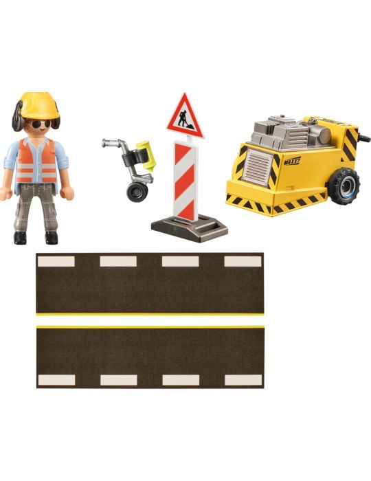 Playmobil Pracownik budowlany z frezarką