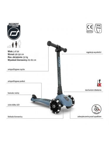 Scootandride Hulajnoga Highwaykick 3 LED Steel