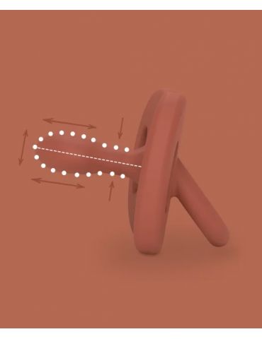 Suavinex SX Pro smoczek fizjologiczny silikonowy 0-6m Ceglasty