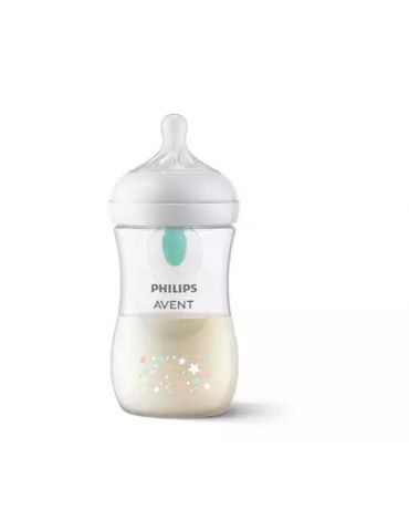 Avent Philips Butelka Natural z nakładką AirFree 260ml Gwiazdki