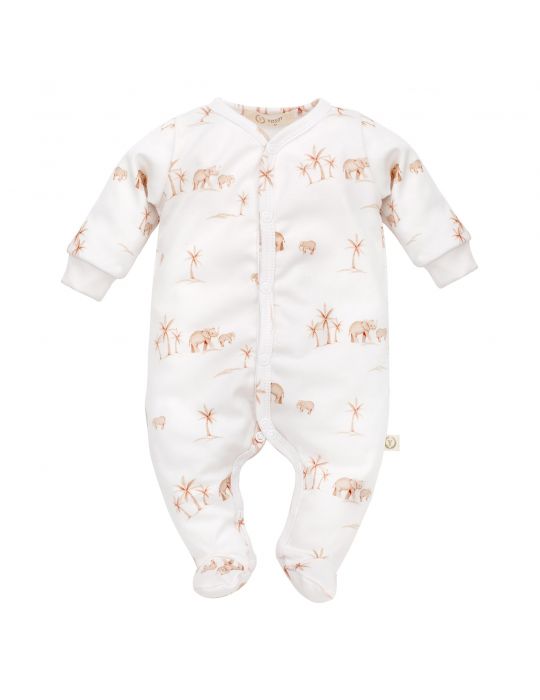 Yosoy Pajac niemowlęcy bawełna organiczna Elephants