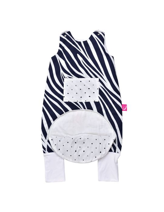 Motherhood Śpiworek ocieplany z nogawkami i kieszonką 1,5-2,5 Zebra niebieska