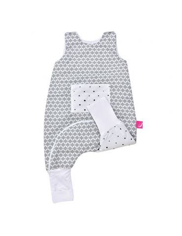 Motherhood Śpiworek ocieplany z nogawkami i kieszonką 1,5-2,5 Classic szary