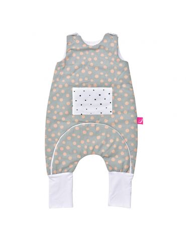 Motherhood Śpiworek ocieplany z nogawkami i kieszonką 1,5-2,5 Kropy różowe