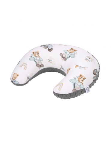 Bonjour Cherie Rogal bawełniany 50x65cm Traktory Minky Smoked pearl