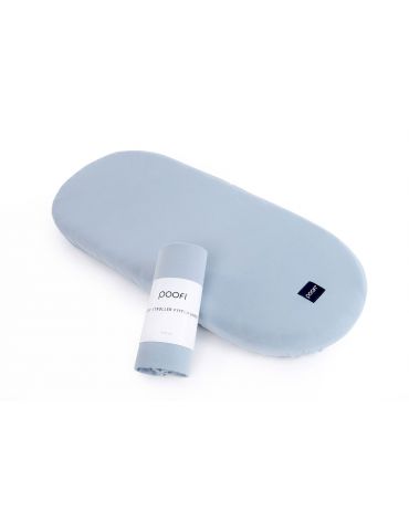 Poofi Prześcieradło do wózka organic 35x75 Dusty blue