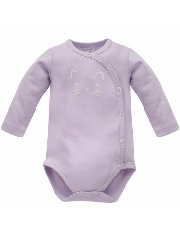 Pinokio Body niemowlęce bawełniane rozpinane długi rękaw Lilian fiolet