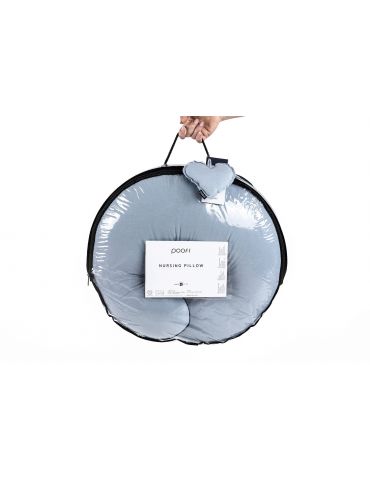 Poofi Poduszka do karmienia organic Dusty blue