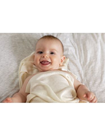 Poofi Lekki kocyk bambusowy Kremowy