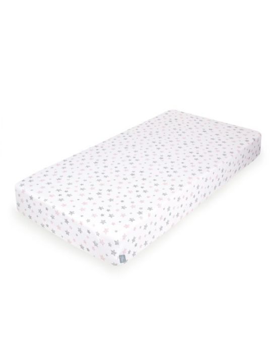 Ceba Prześcieradło jersey z gumką 120x60 Pink Stars