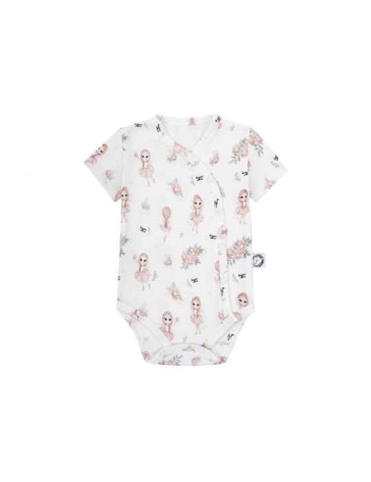 Bonjour Cherie Body niemowlęce rozpinane krótki rękaw bawełna organiczna Wróżki