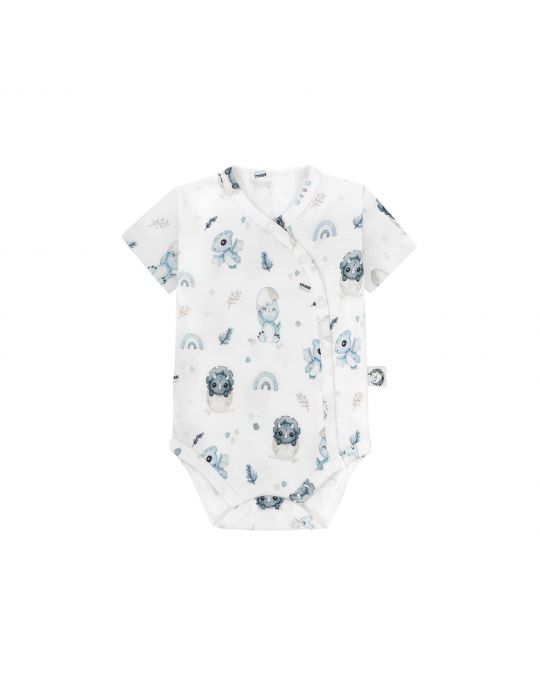 Bonjour Cherie Body niemowlęce rozpinane krótki rękaw bawełna organiczna Dino
