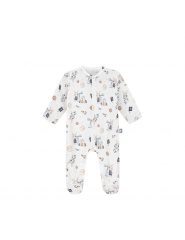 Bonjour Cherie Pajac niemowlęcy bawełna organiczna Królik Astronom