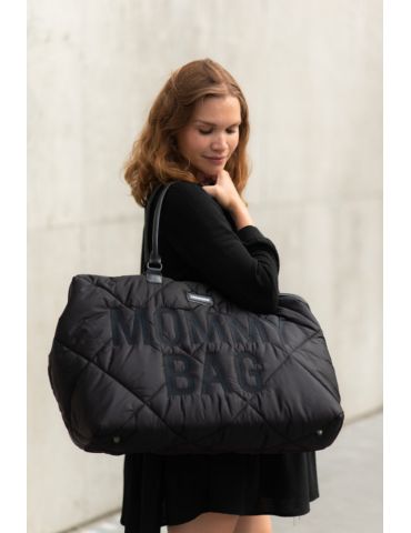 Childhome Torba Mommy Bag pikowana czarna Childhome Torba Mommy Bag pikowana czarna