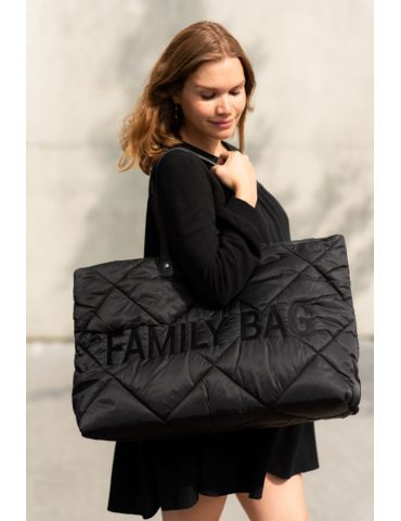 Childhome Torba Family Bag pikowana czarna Childhome Torba Family Bag pikowana czarna