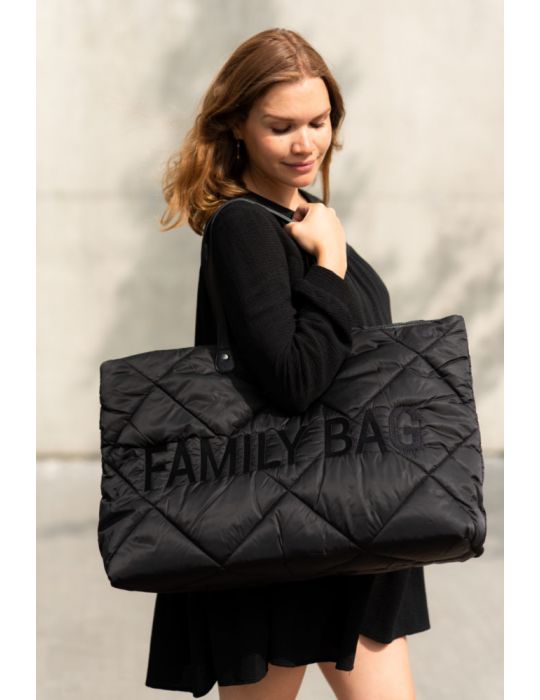 Childhome Torba Family Bag pikowana czarna