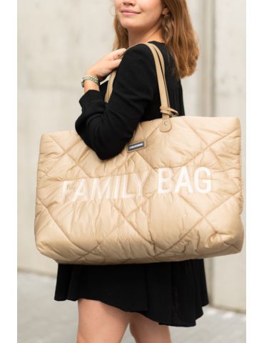 Childhome Torba Family Bag pikowana beżowa