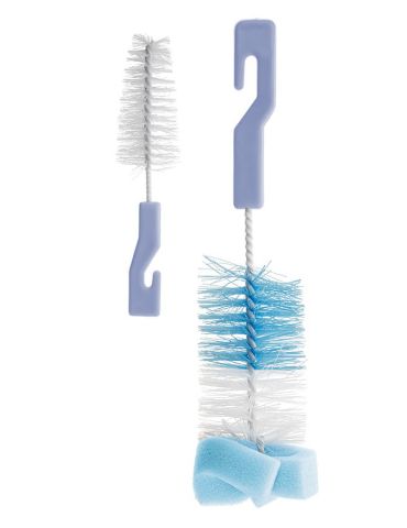 Bocioland Szczotka do mycia butelek i smoczków z gąbką