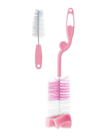 Bocioland Rotacyjna szczotka do mycia butelek i smoczków z gąbką