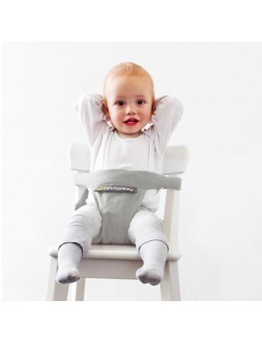 Minimonkey Szelki do krzesełka jasnoszare