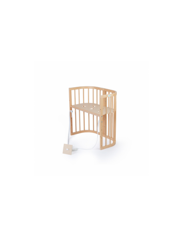 Waldin Łóżeczko drewniane 7w1 z materacem Natural