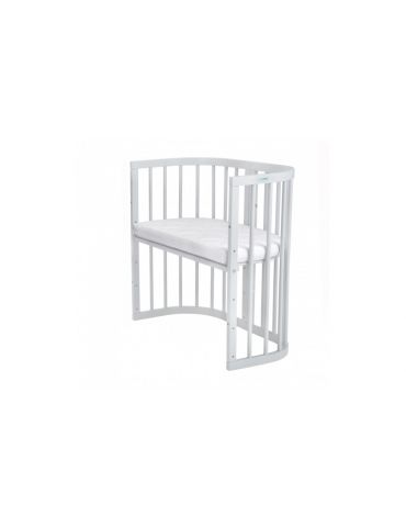 Waldin Łóżeczko drewniane 7w1 z materacem Białe