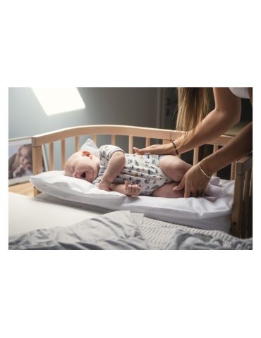 Waldin Łóżeczko drewniane 7w1 z materacem Szare