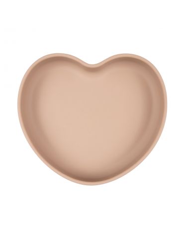 Canpol Babies Silikonowy talerzyk z przyssawką Serce beż