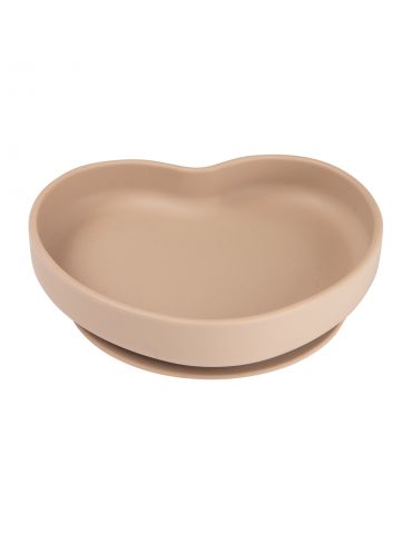 Canpol Babies Silikonowy talerzyk z przyssawką Serce beż