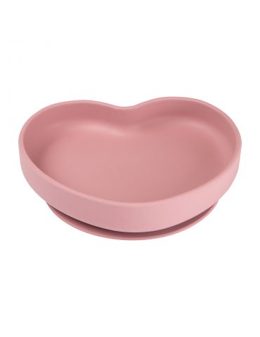 Canpol Babies Silikonowy talerzyk z przyssawką Serce pink Canpol Babies Silikonowy talerzyk z przyssawką Serce pink